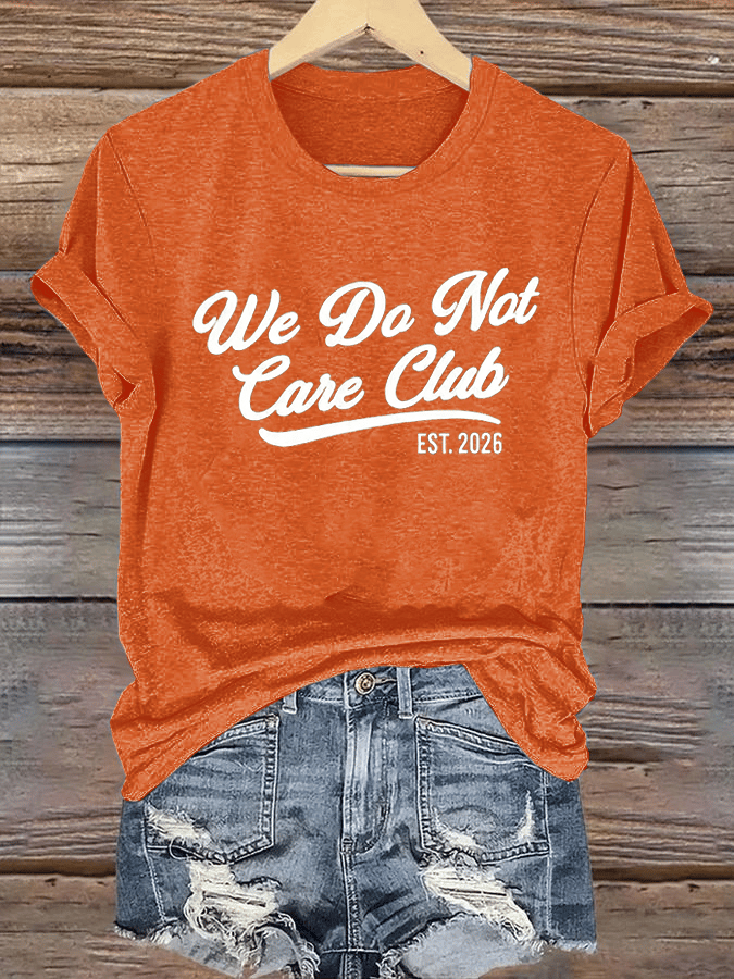 🔥Buy 3 Get 15% Off🔥Women's Retro Funny Proud Member Of Club We Do Not Care Menopause Perimenopause Print T-shirt