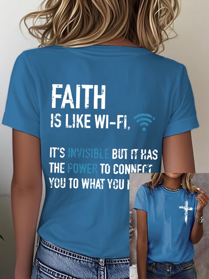 Women'S Casual Faith Short Sleeve T-Shirt