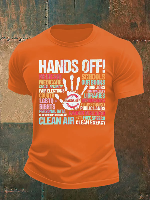 🔥Buy 3 Get 15% Off🔥Men's HANDS OFF! Print T-Shirt