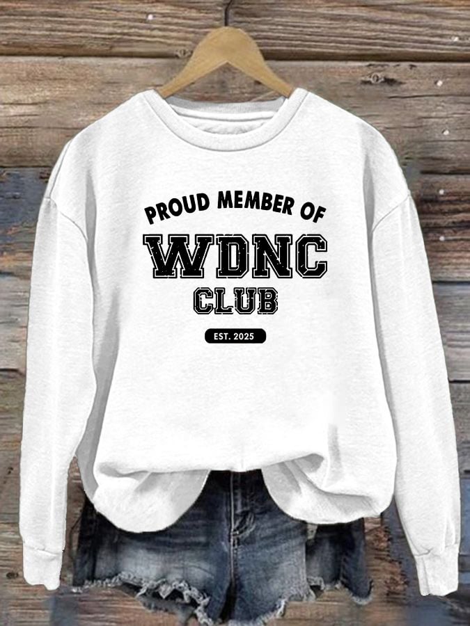 Women's Retro Funny Proud Member Of Club We Do Not Care Menopause Perimenopause Print Sweatshirt