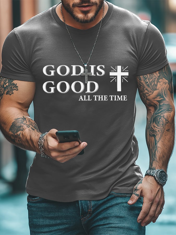 Men's God Is Good Faith Printed T-Shirt