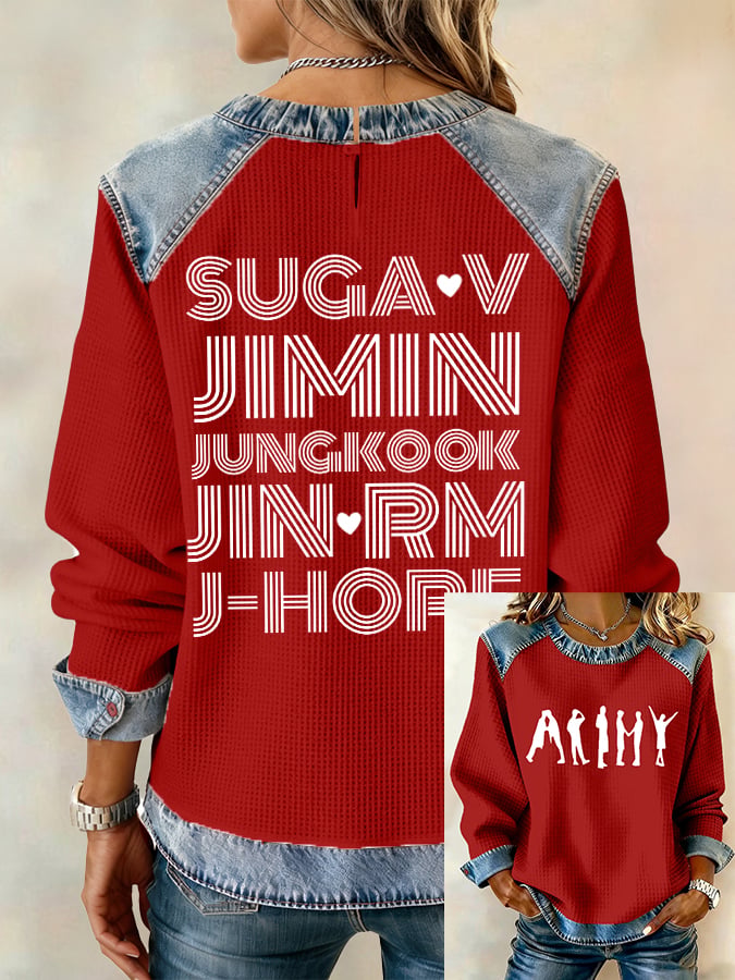 Women's Leisure Print Sweatshirt