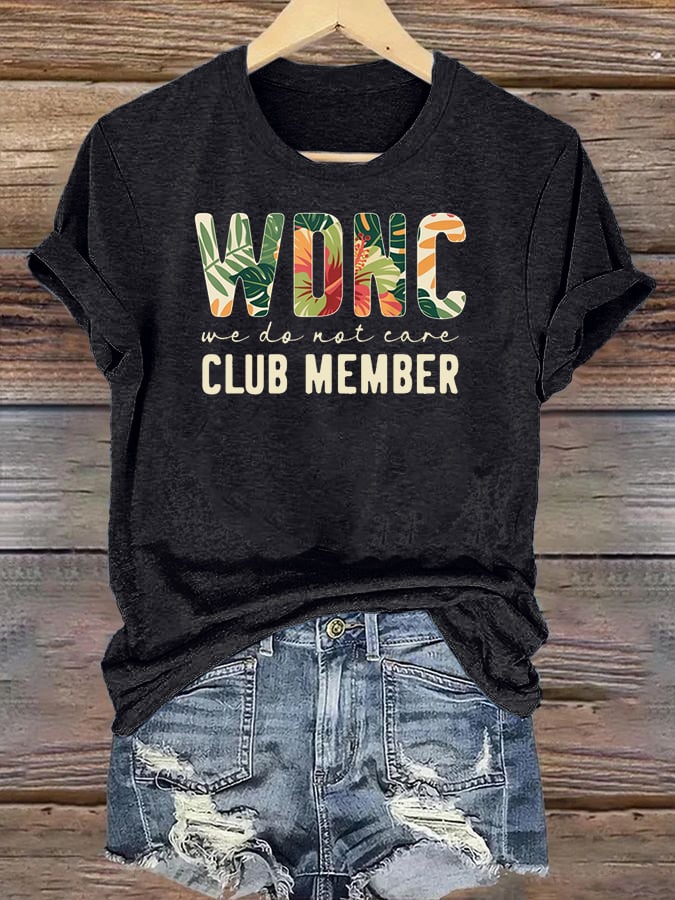 Women's Retro Funny Proud Member Of Club Menopause Perimenopause Print T-Shirt