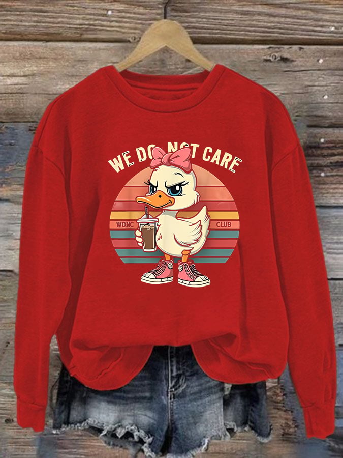 Women's Retro Funny Proud Member Of Club We Do Not Care Menopause Perimenopause Print Sweatshirt