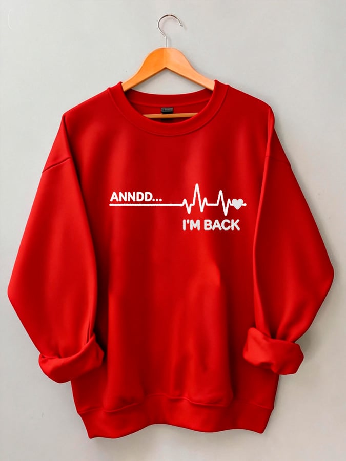 Women's casual heart disease awareness sweatshirt