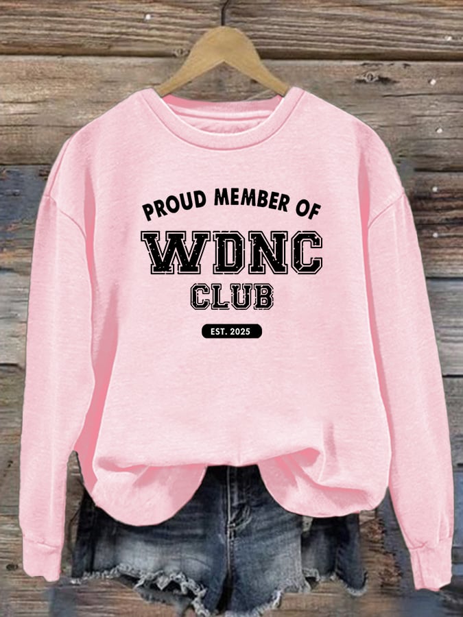 Women's Retro Funny Proud Member Of Club We Do Not Care Menopause Perimenopause Print Sweatshirt