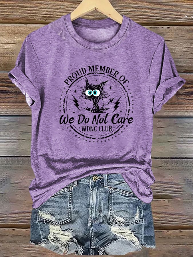 Women's Retro Funny Proud Member Of Club Menopause Perimenopause Print T-Shirt