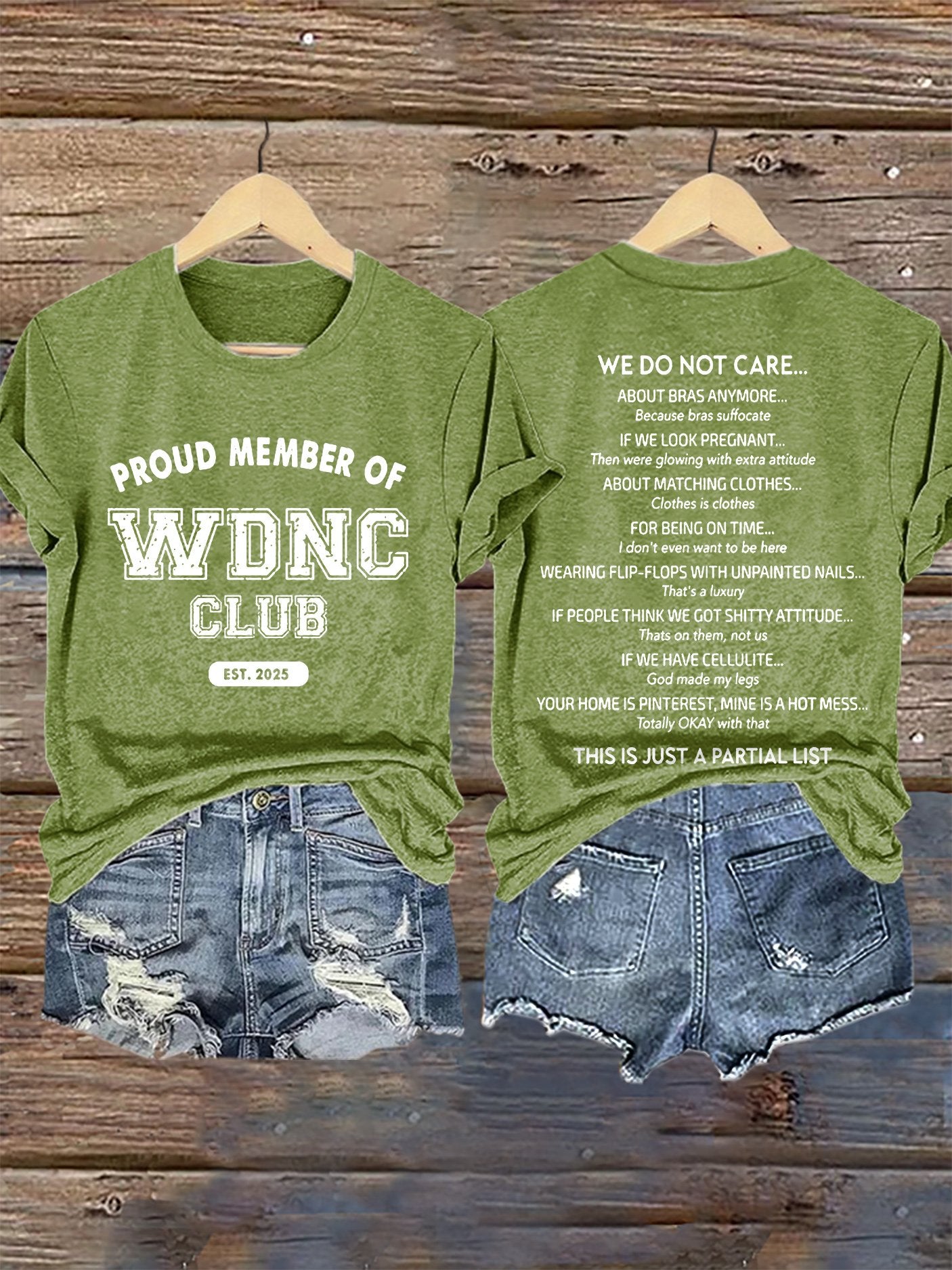 🔥Buy 3 Get 15% Off🔥Retro Proud Member Of WDNC Club Est. 2025 We Do Not Care Print T-Shirt