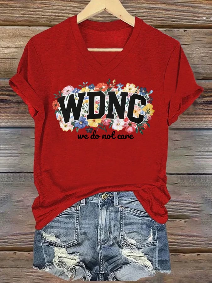 🔥Buy 3 Get 15% Off🔥V-Neck Retro Funny WDNC Menopause Perimenopause Print T-Shirt