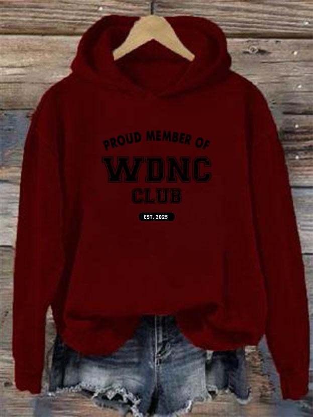 Women's Retro Funny Proud Member Of Club We Do Not Care Menopause Perimenopause Print Hoodie