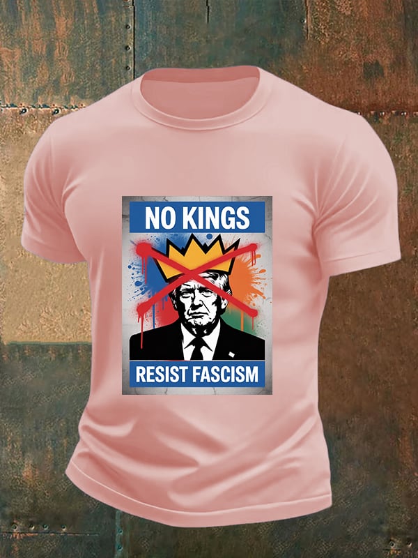 🔥Buy 3 Get 15% Off🔥Men's NO KINGS RESIST FASCISM T-shirt