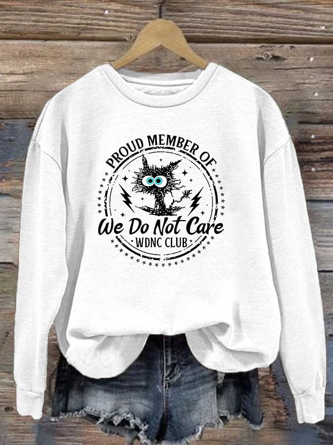 Women's Retro Funny Proud Member Of Club Menopause Perimenopause Print Sweatshirt