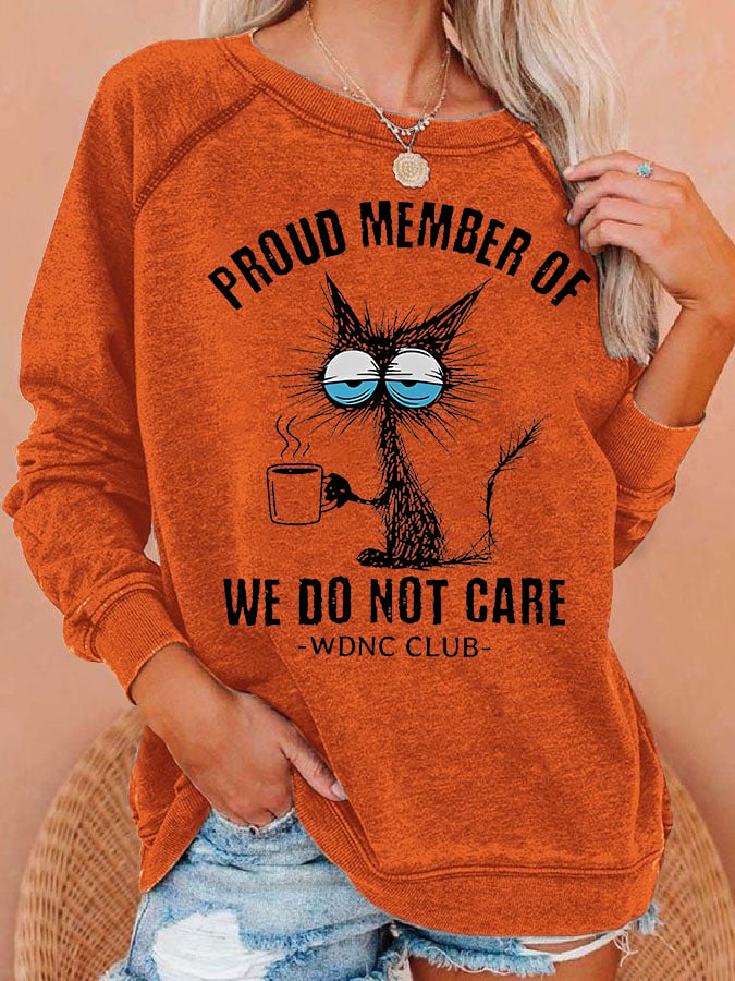 🔥Buy 3 Get 15% Off🔥Women's Retro Funny Proud Member Of Club We Do Not Care Menopause Perimenopause Print Sweatshirt