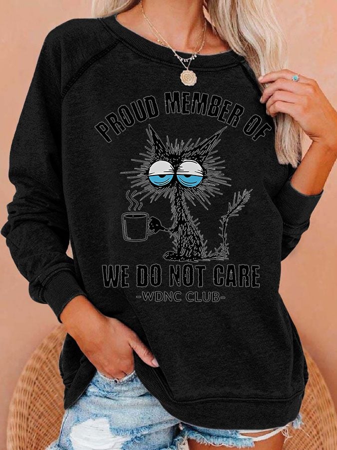 🔥Buy 3 Get 15% Off🔥Women's Retro Funny Proud Member Of Club We Do Not Care Menopause Perimenopause Print Sweatshirt