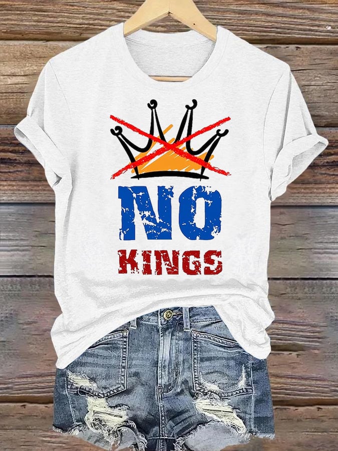 🔥Buy 3 Get 15% Off🔥Women's NO KINGS Print T-Shirt