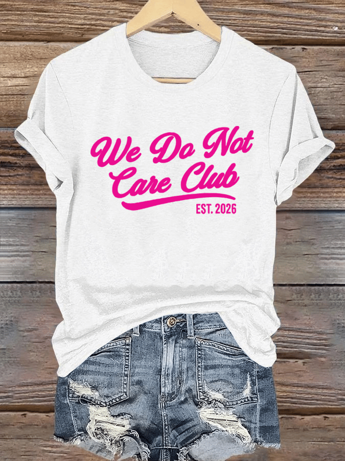 🔥Buy 3 Get 15% Off🔥Women's Retro Funny Proud Member Of Club We Do Not Care Menopause Perimenopause Print T-shirt