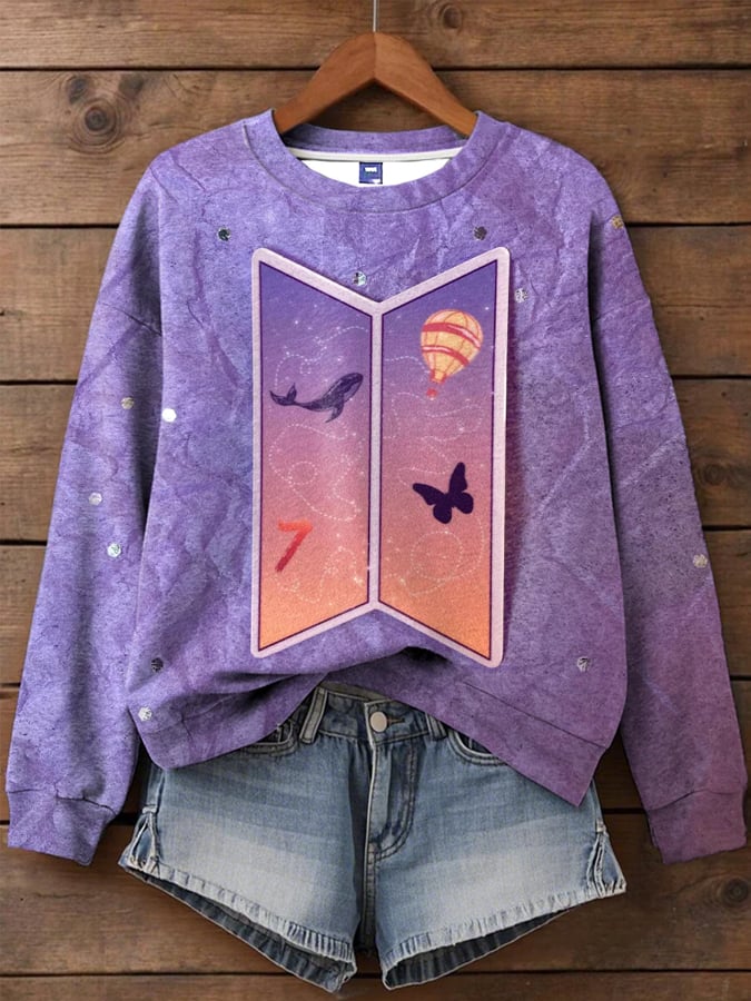 Women's BTS lovers Printed Regular Sweatshirt
