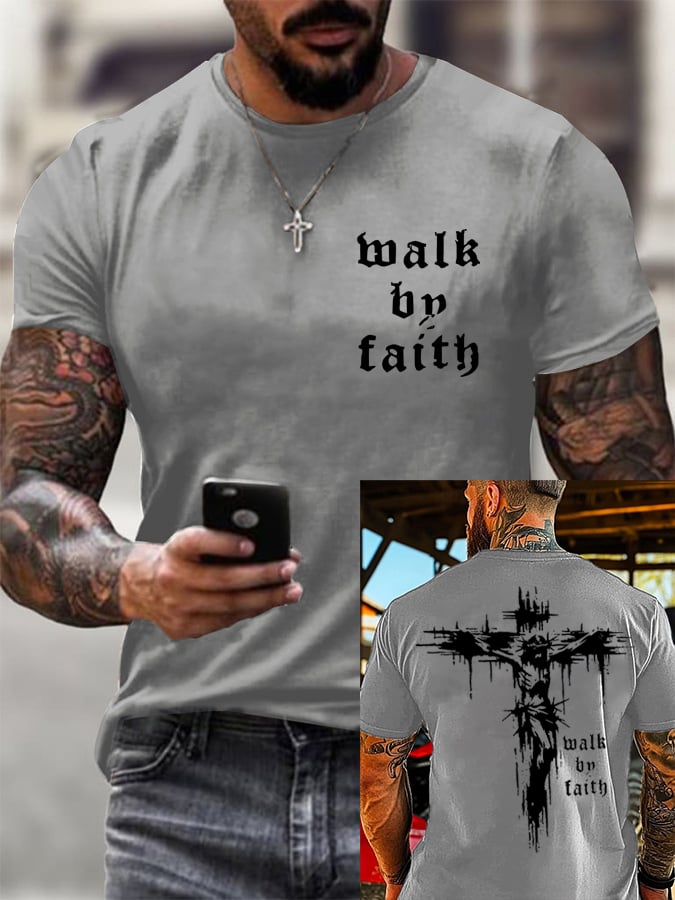 🔥Hot Sale Picks 🔥Men's Walk By Faith Short-sleeved T-shirt