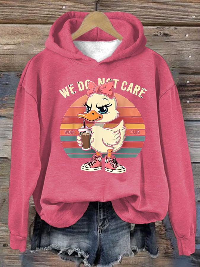 Women's Retro Funny Proud Member Of Club We Do Not Care Menopause Perimenopause Print Hoodie