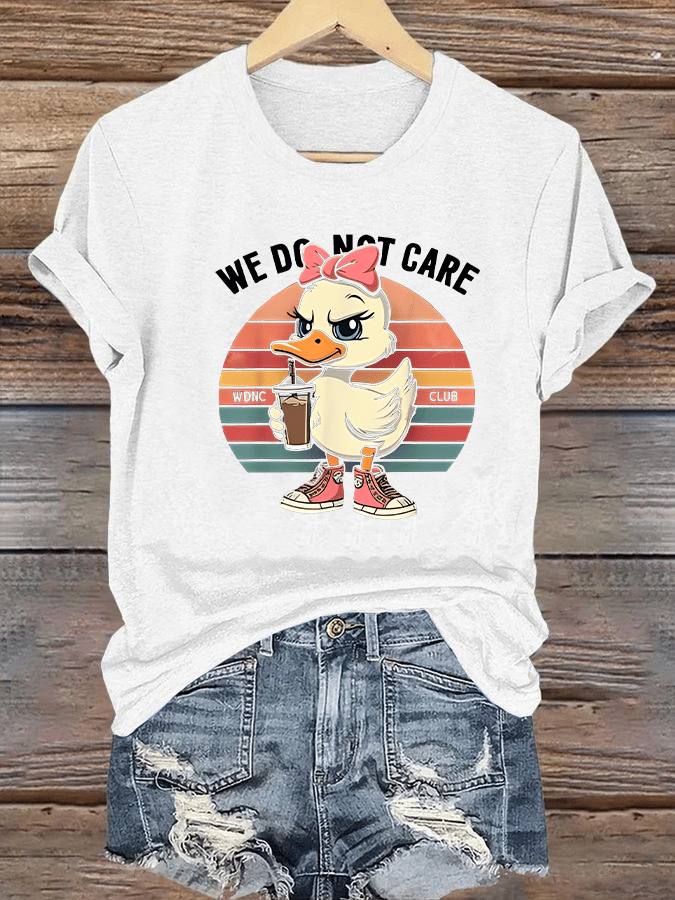 Women's Retro Funny Proud Member Of Club We Do Not Care Menopause Perimenopause Print T-Shirts