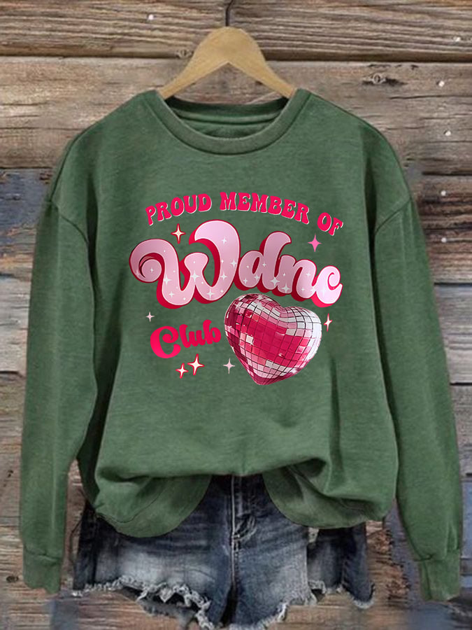Women's Retro Funny Proud Member Of Club We Do Not Care Menopause Perimenopause Print Sweatshirt