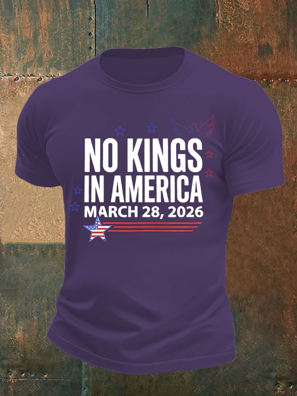 🔥Buy 3 Get 15% Off🔥Men's NO KINGS IN AMERICA Print T-Shirt