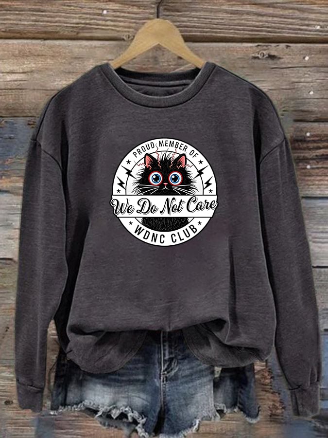 Women's Retro Funny Proud Member Of Club We Do Not Care Menopause Perimenopause Print Sweatshirt