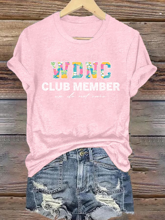 Women's Retro Funny Proud Member Of Club Menopause Perimenopause Print T-Shirt