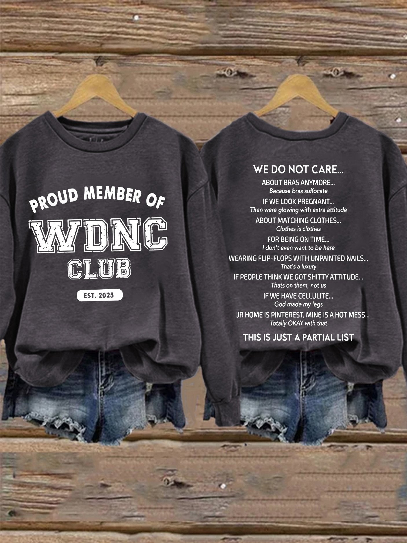 🔥Buy 3 Get 15% Off🔥Retro Proud Member Of WDNC Club Est. 2026 Menopause Perimenopause Print Sweatshirt
