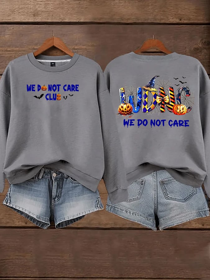 🔥Buy 3 Get 15% Off🔥Women's Halloween WDNC Menopause And Perimenopause Print Sweatshirt