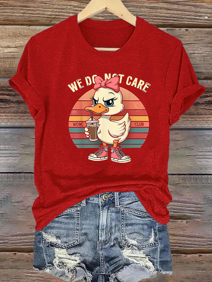 Women's Retro Funny Proud Member Of Club We Do Not Care Menopause Perimenopause Print T-Shirts