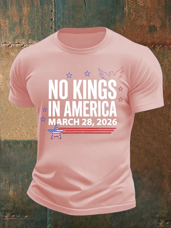 🔥Buy 3 Get 15% Off🔥Men's NO KINGS IN AMERICA Print T-Shirt