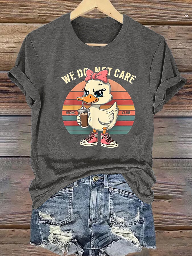 Women's Retro Funny Proud Member Of Club We Do Not Care Menopause Perimenopause Print T-Shirts