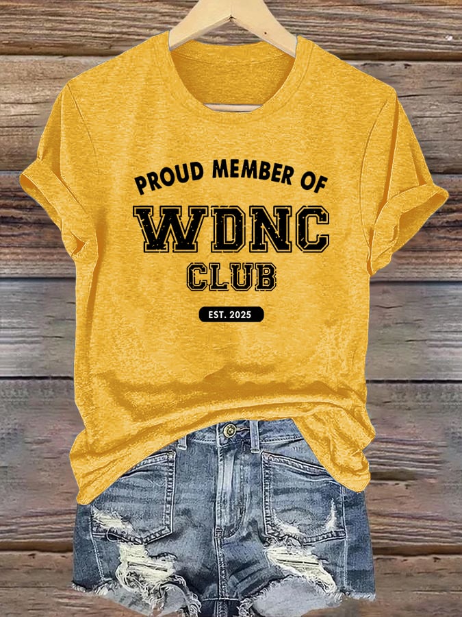 Women's Retro Funny Proud Member Of Club We Do Not Care Menopause Perimenopause Print T-Shirt