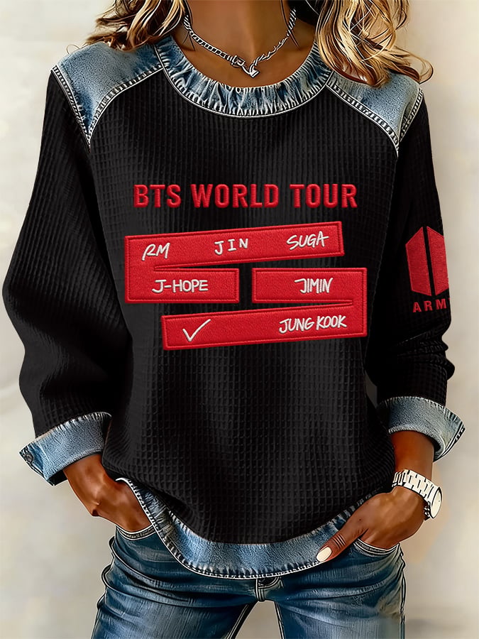 Women's Leisure Print Sweatshirt