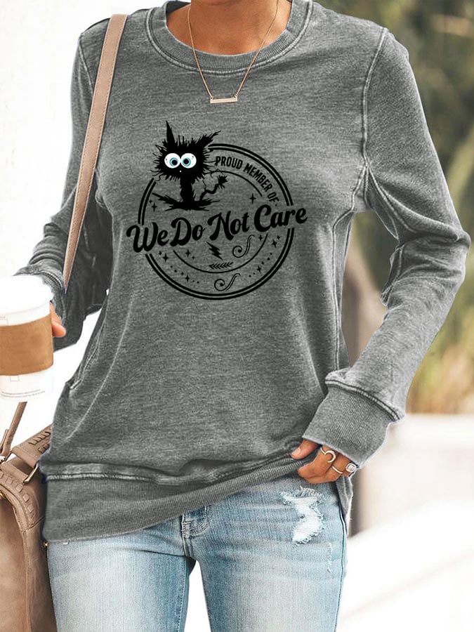 Women's Retro Funny Proud Member Of Club Menopause Perimenopause Print Knitted Tops