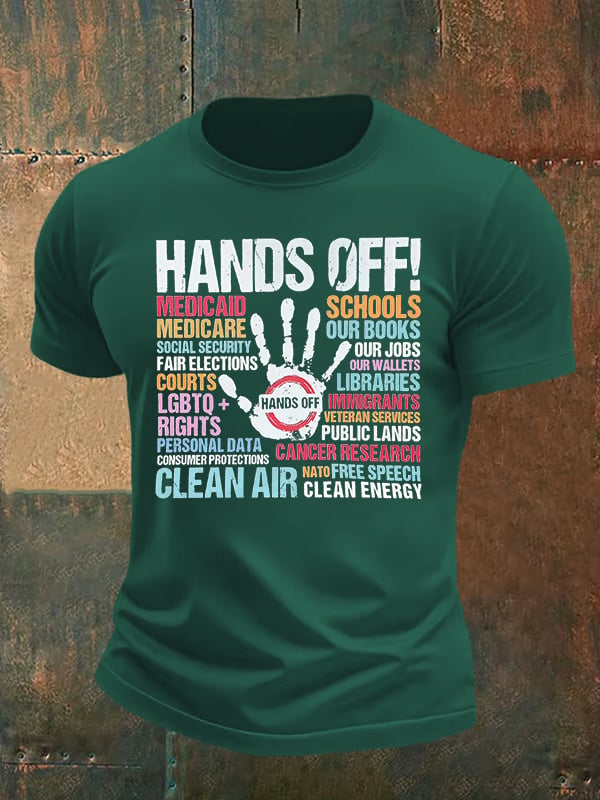 🔥Buy 3 Get 15% Off🔥Men's HANDS OFF! Print T-Shirt
