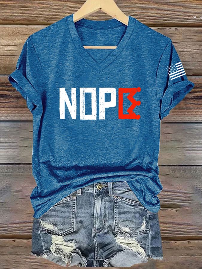 🔥Buy 3 Get 15% Off🔥Women's FDT NO KINGS Printed Casual V-Neck T-Shirt