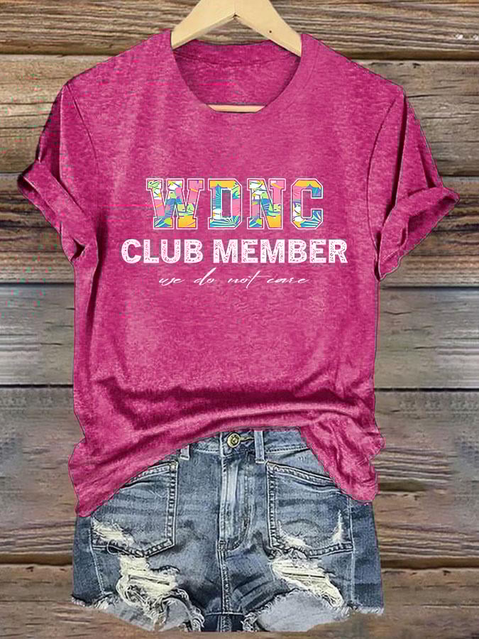 Women's Retro Funny Proud Member Of Club Menopause Perimenopause Print T-Shirt