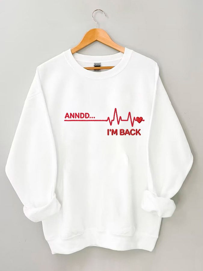 Women's casual heart disease awareness sweatshirt