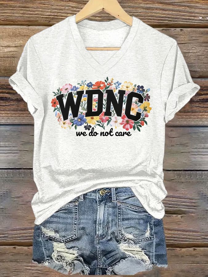 🔥Buy 3 Get 15% Off🔥V-Neck Retro Funny WDNC Menopause Perimenopause Print T-Shirt