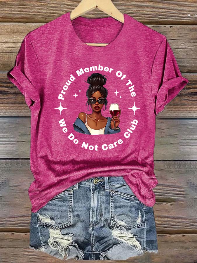 Women's Retro Funny Proud Member Of Club Menopause Perimenopause Print T-Shirt