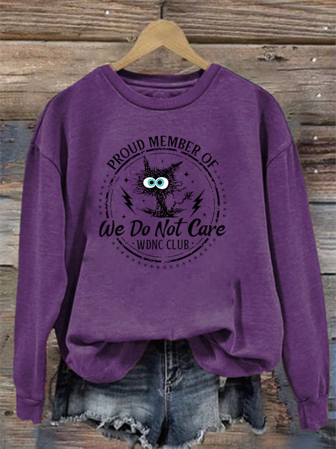 Women's Retro Funny Proud Member Of Club Menopause Perimenopause Print Sweatshirt