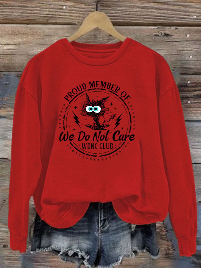 Women's Retro Funny Proud Member Of Club Menopause Perimenopause Print Sweatshirt