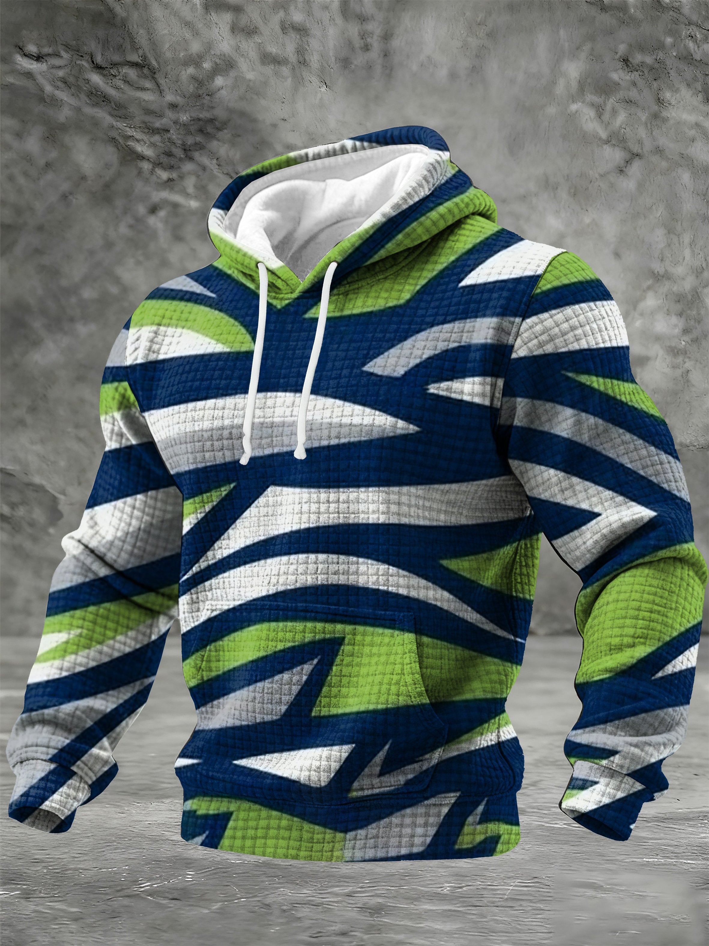 Men'S Football Printed Hooded Sweatshirt