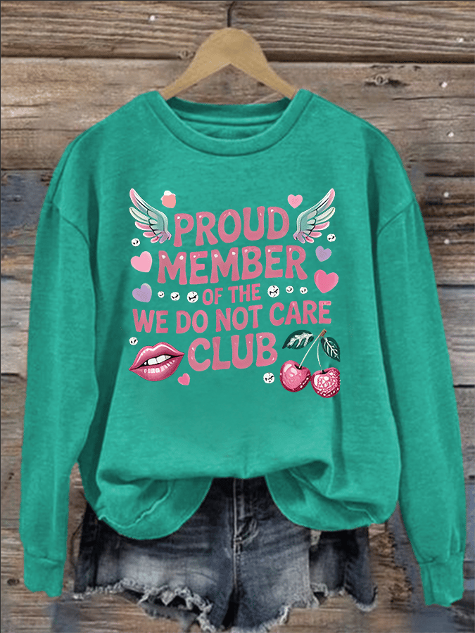Women's Retro Funny Proud Member Of Club Menopause Perimenopause Print Sweatshirt