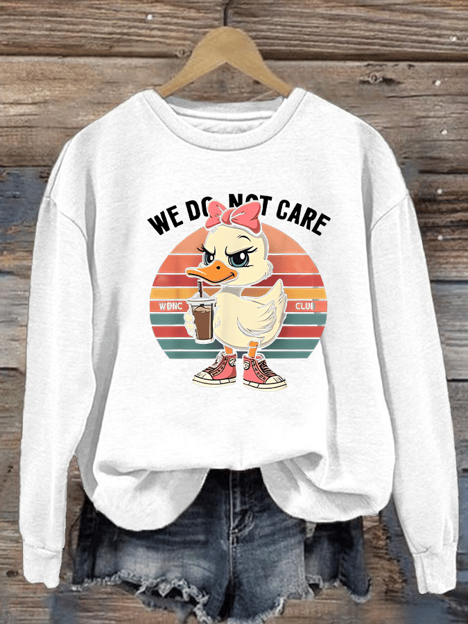 Women's Retro Funny Proud Member Of Club We Do Not Care Menopause Perimenopause Print Sweatshirt