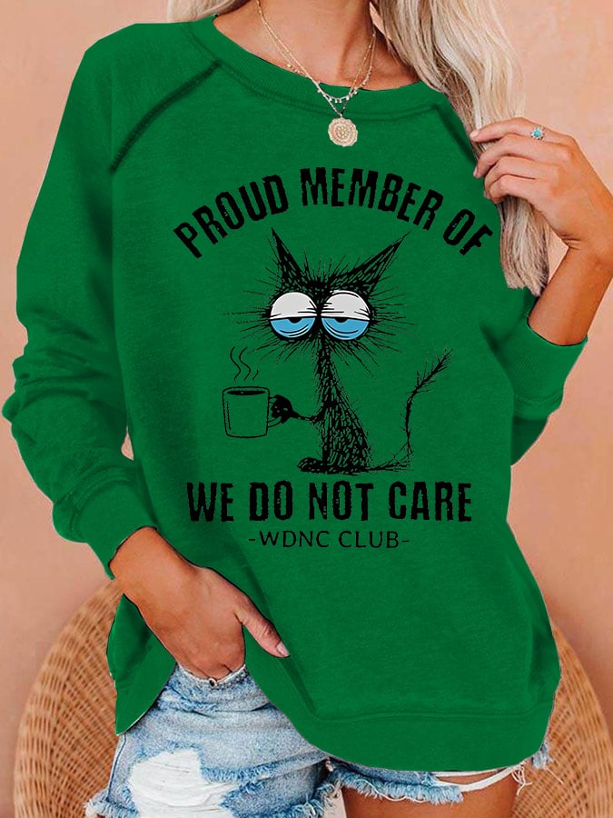 🔥Buy 3 Get 15% Off🔥Women's Retro Funny Proud Member Of Club We Do Not Care Menopause Perimenopause Print Sweatshirt