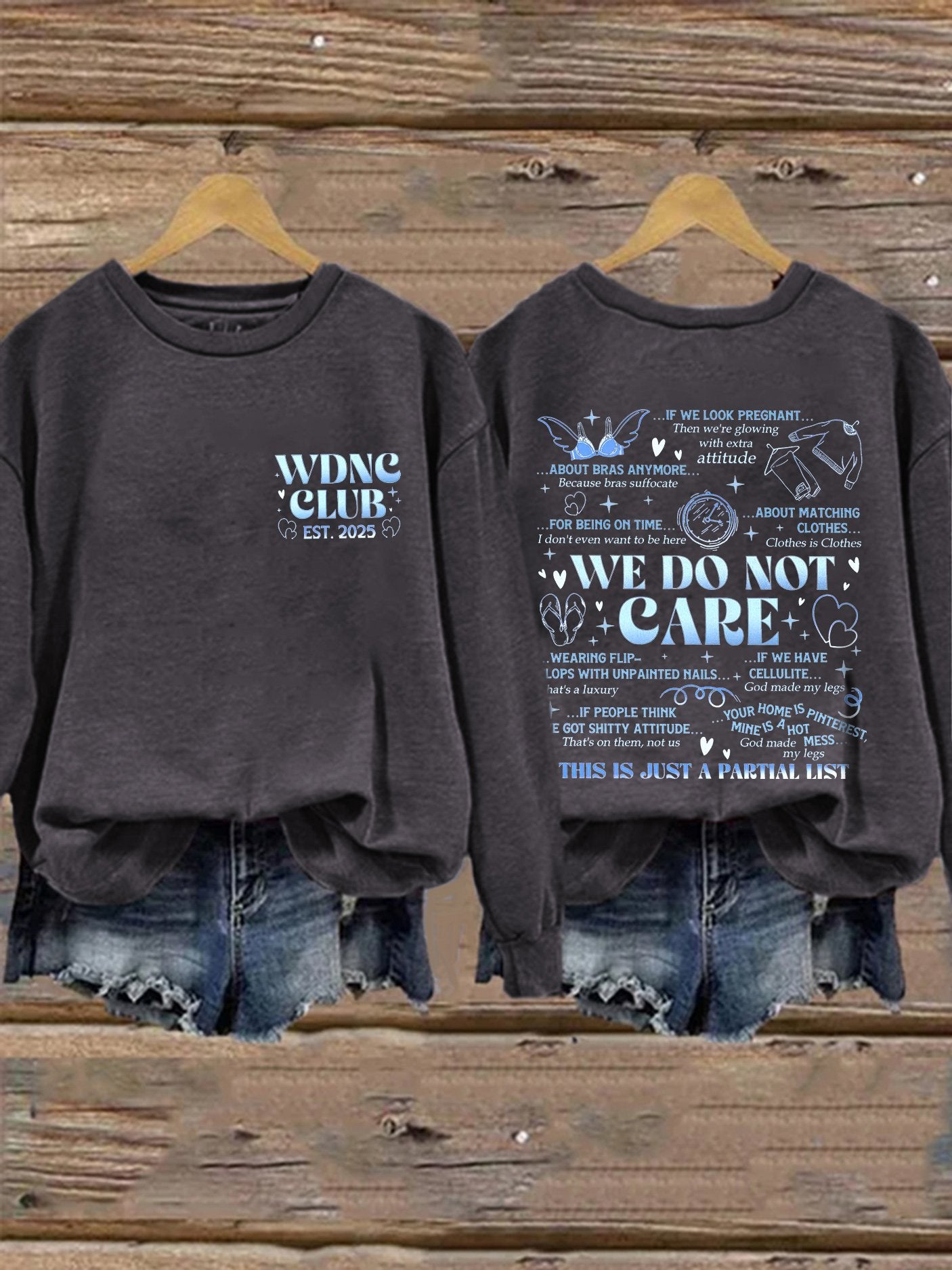 🔥Buy 3 Get 15% Off🔥Retro Funny Proud Member Of WDNC Club Est. 2025 Menopause Perimenopause Print Sweatshirt