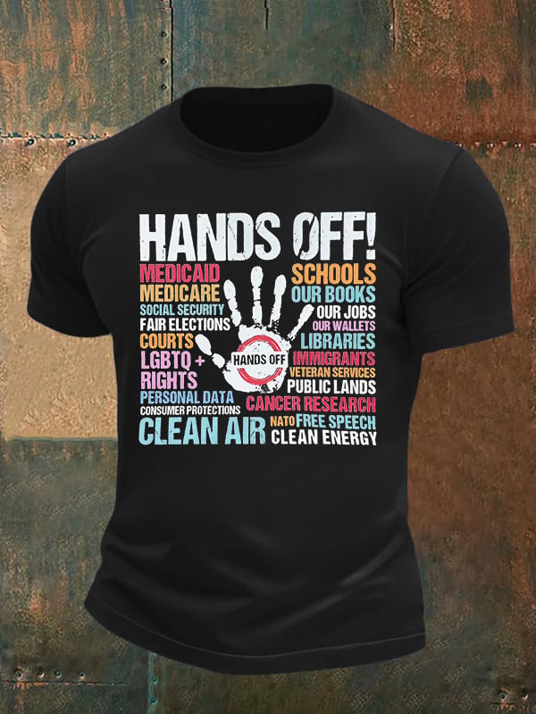 🔥Buy 3 Get 15% Off🔥Men's HANDS OFF! Print T-Shirt